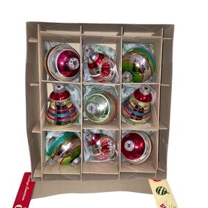 Christmas Shiny Brite Ornaments Set (9)